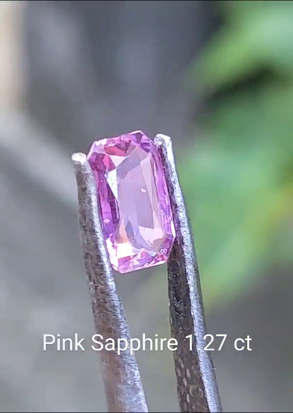 pink sapphire 1.27 ct natural gemstone precious gemstone for ring or jewellery