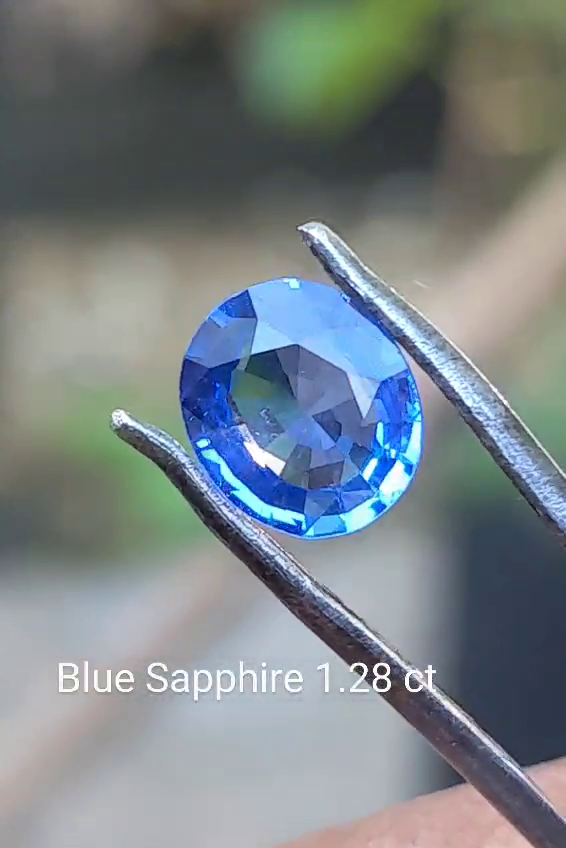 blue sapphire 1.28 ct natural gemstone precious gemstone for ring or jewellery