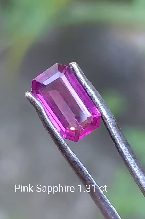 pink sapphire 1.31 ct natural gemstone precious gemstone for ring or jewellery