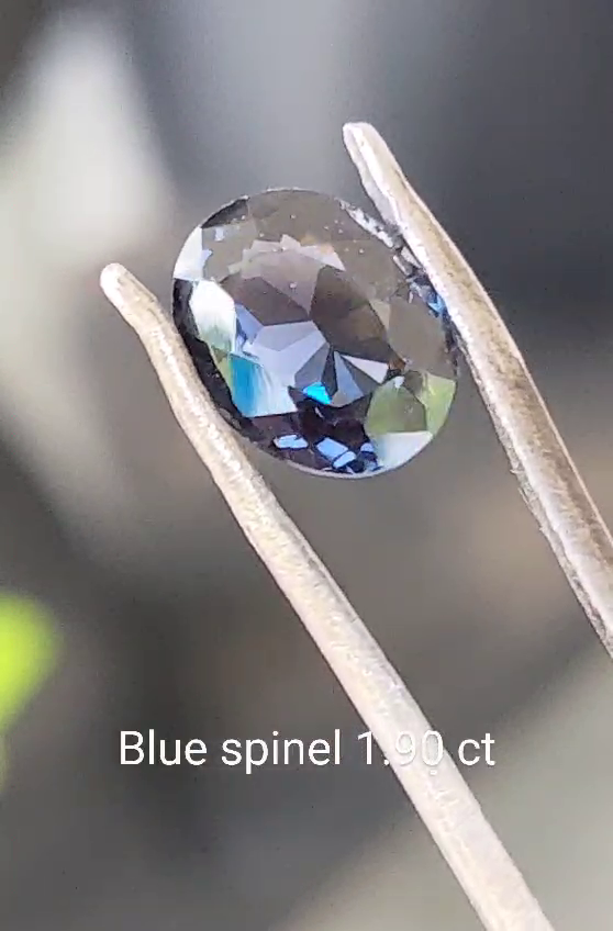blue spinel gemstone 1.90 ct natural gems Ceylon srilanka for ring or jewelry - Image 2