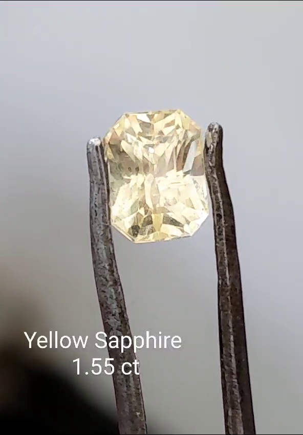 yellow sapphire gemstone 1.55 ct natural gems Ceylon srilanka for ring or jewelry - Image 4