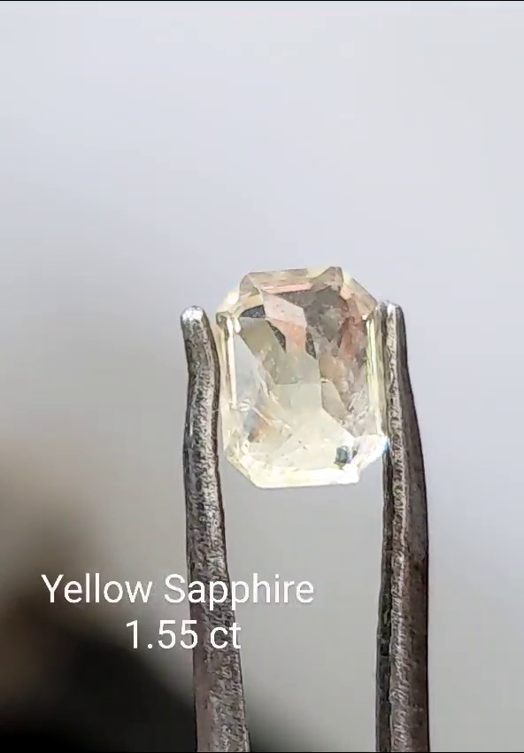 yellow sapphire gemstone 1.55 ct natural gems Ceylon srilanka for ring or jewelry - Image 2