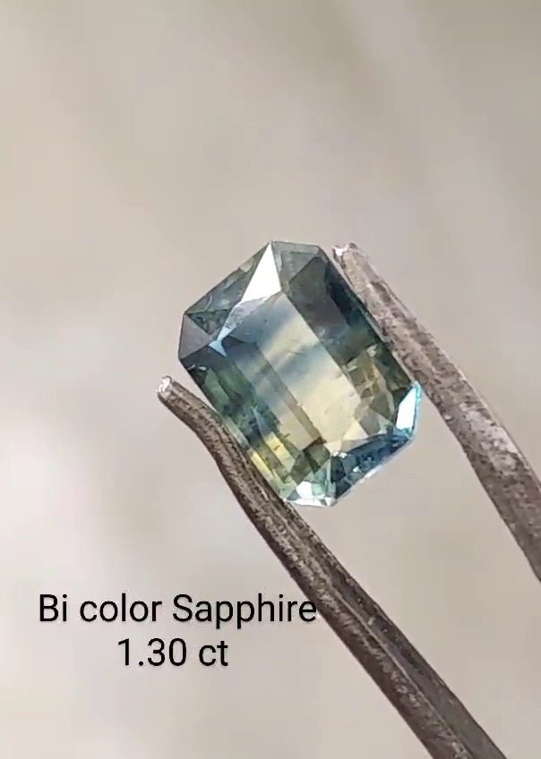 bi color sapphire gemstone 1.30 ct natural gems Ceylon srilanka for ring or jewelry - Image 3