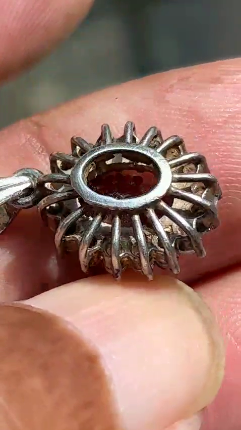Hessonite red orange Ceylon garnet pandant natural gems Ceylon srilanka for ring or jewelry - Image 3